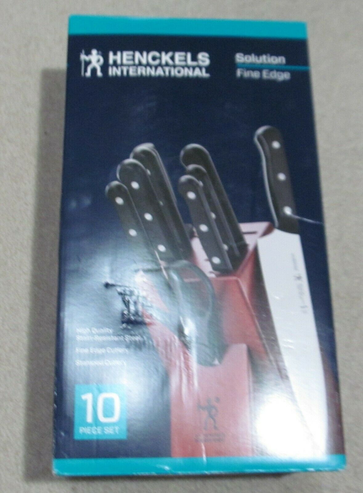 Henckels Solution 10-pc Knife Block Set Stainless Steel NEW - Fresh Stock Dated January 2026