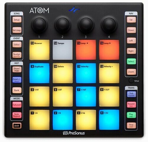 PRESONUS ATOM 16 Pad USB MIDI RGB DJ Controller+Software+Headphones+Mic+Cable - Fresh Stock Dated December 2025
