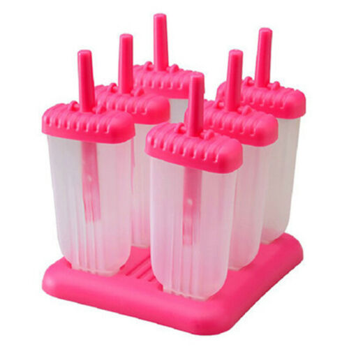 6 Pieces/Set Popsicle Molds Ice Cream Maker BPA Free Ice Cream ToolsB CF - Fresh Stock Dated February 2026