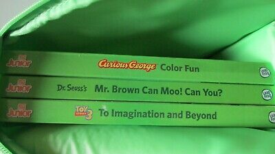 LEAP FROG  LEARNING READER w/ TAG  JUNIOR,  3 BOOKS  &  CARRYING CASE - Fresh Stock Dated December 2025