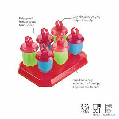 Tovolo Jewel Ring Ice Pop Molds, Drip-Guard Handle, 1.25 Oz Popsicles, Set of 6 - Fresh Stock Dated February 2026