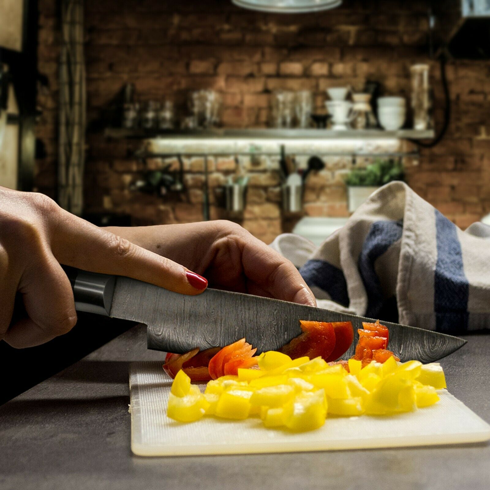 Seikaku Chef Knife 200 Layer Japanese Damascus Stainless Steel, 13-Inch - Fresh Stock Dated January 2026