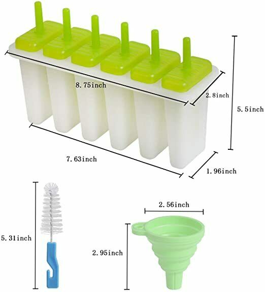 Upgrade Popsicle Molds Sets 6 Ice Pop Makers Reusable Ice Lolly Cream - Fresh Stock Dated February 2026