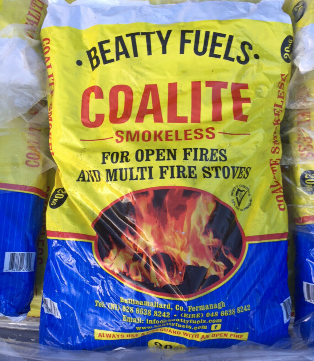 Smokeless Coal Fuel Coalite Ovals High Heat Low Ash Open Fires, Stoves, Ovens - Fresh Stock Dated January 2026