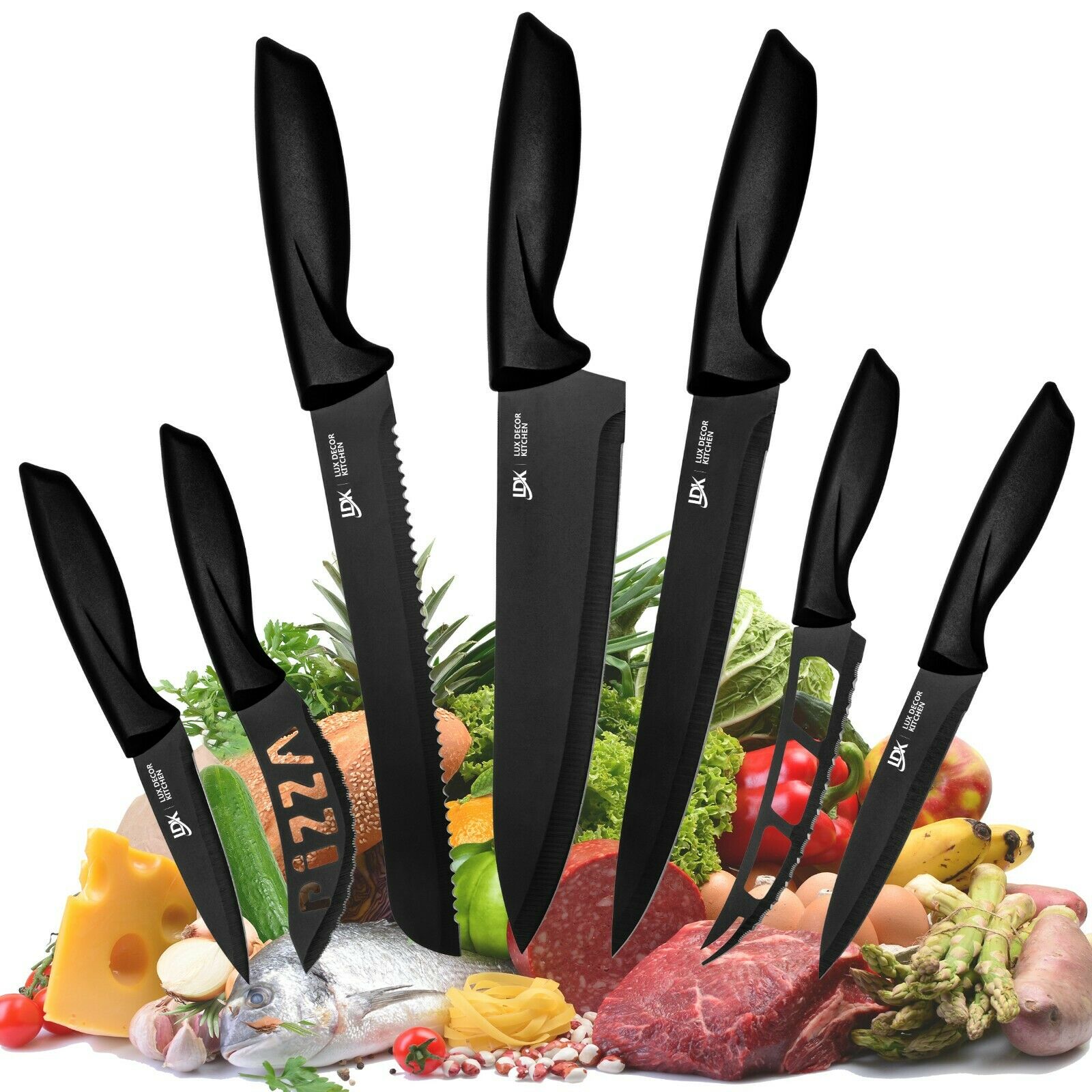 15 Piece Knife Set Serrated Stainless Steel For Kitchen Professional Chef Knives - Fresh Stock Dated January 2026