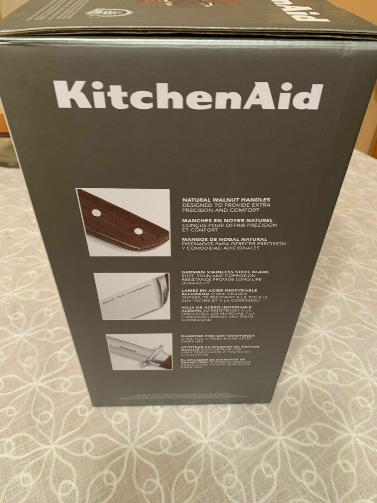 KitchenAid Forged Architect Series 11-Piece Knife Block Set Acacia KKFWO11WN - Fresh Stock Dated January 2026