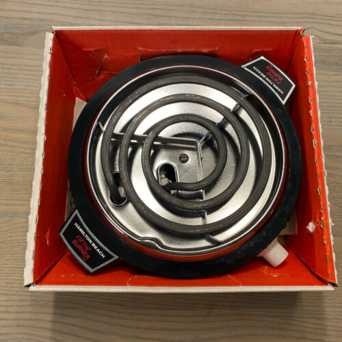 Vintage - Hamilton Beach -Fifth Burner- Portable Stove 812-4 750w Made USA WORKS - Fresh Stock Dated February 2026