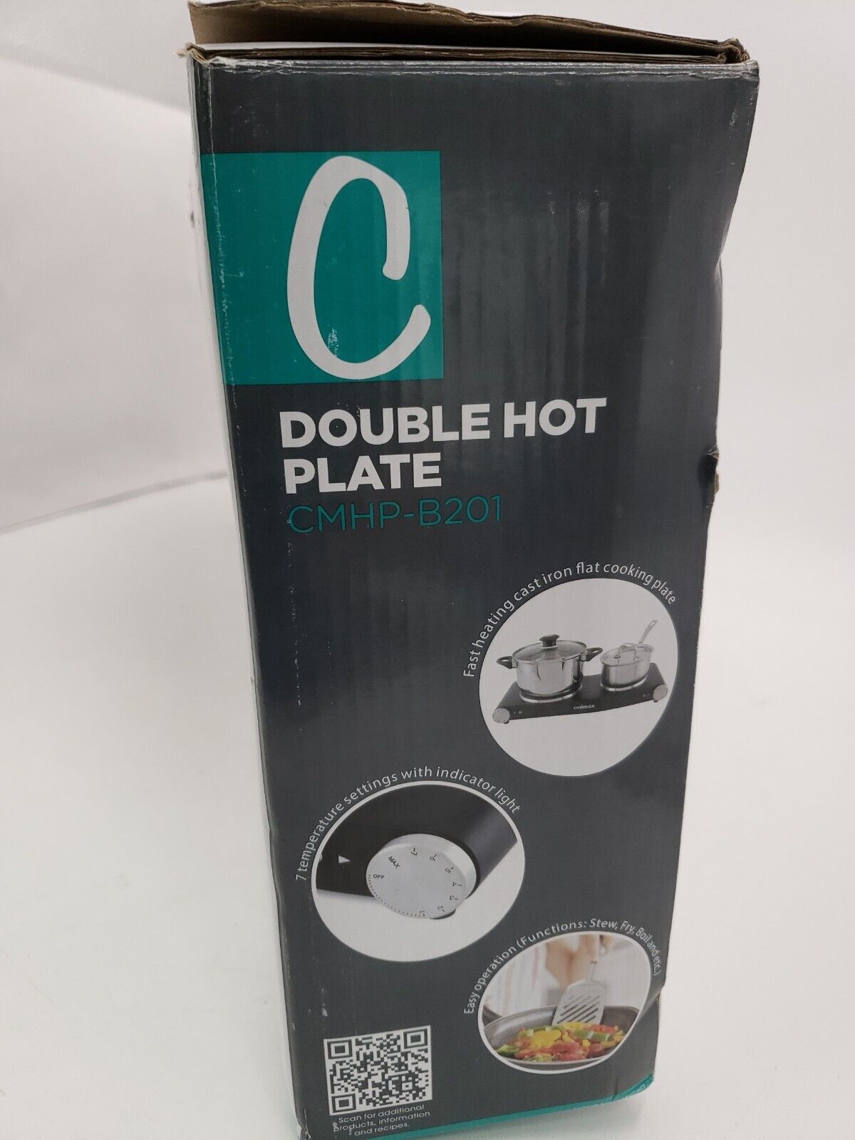 NEW Cusimax Double Hot Plate CMHP-B201 Damaged Box - Fresh Stock Dated February 2026