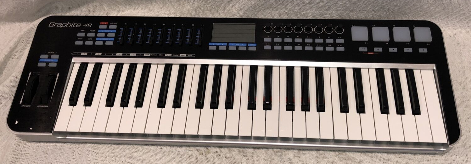 Samson Graphite 49 Key USB MIDI DJ Keyboard Controller After Touch No Power Cord - Fresh Stock Dated December 2025