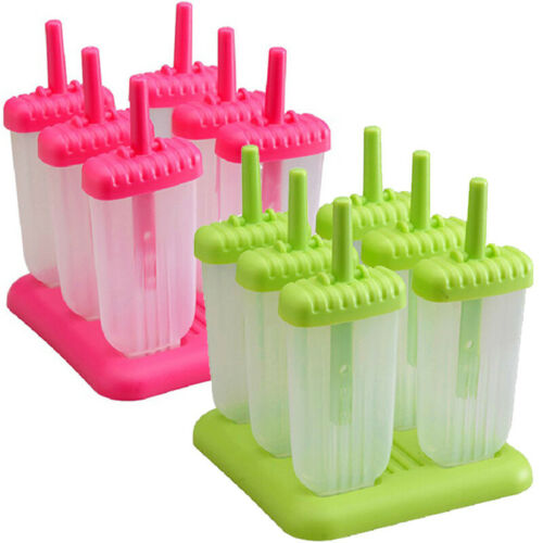 6 Pieces/Set Popsicle Molds Ice Cream Maker BPA Free Ice Cream ToolsB CF - Fresh Stock Dated February 2026