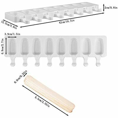 MOTZU Ice Cream Bar Mold, Silicone Pop Popsicle Molds, DIY Maker With 60pcs Non - Fresh Stock Dated February 2026