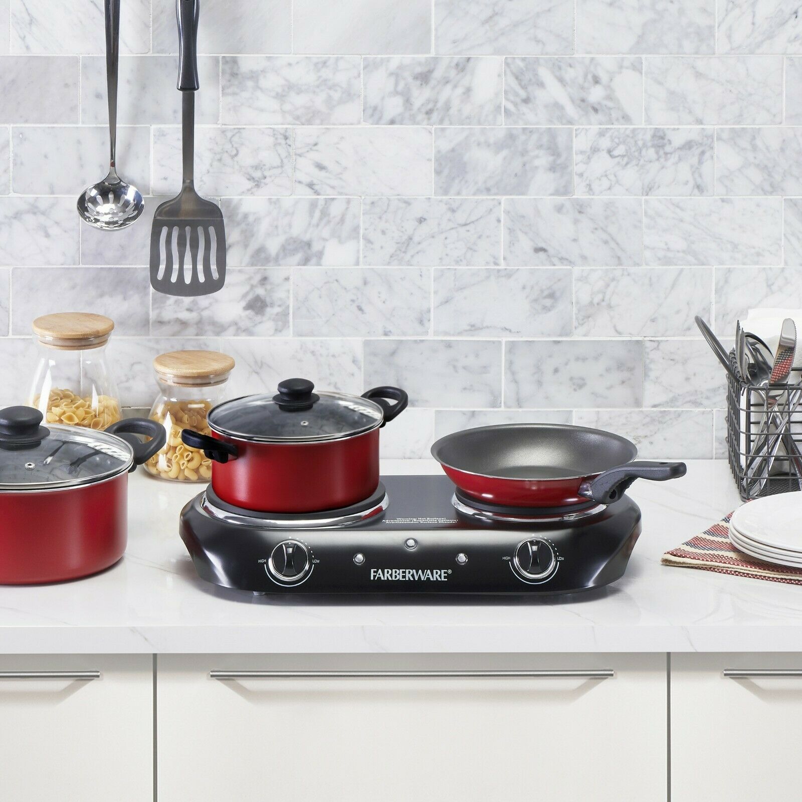 Royalty 1800W Double Burner Black Electric Cooktop Each FH202-D11 Black 7.93 lbs - Fresh Stock Dated February 2026