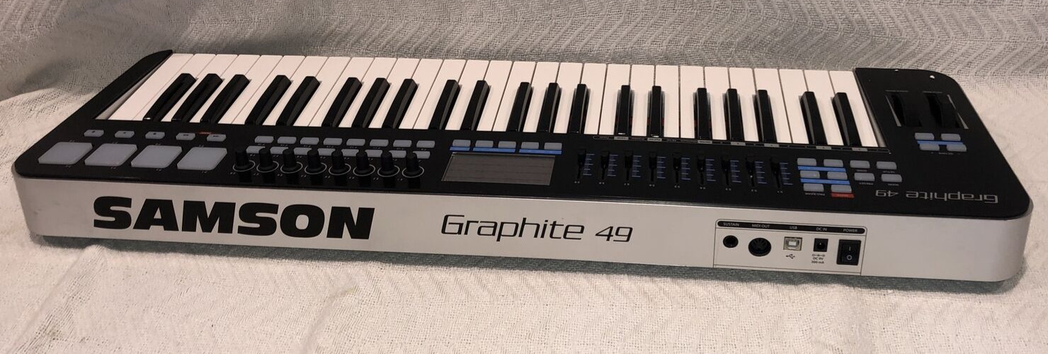 Samson Graphite 49 Key USB MIDI DJ Keyboard Controller After Touch No Power Cord - Fresh Stock Dated December 2025