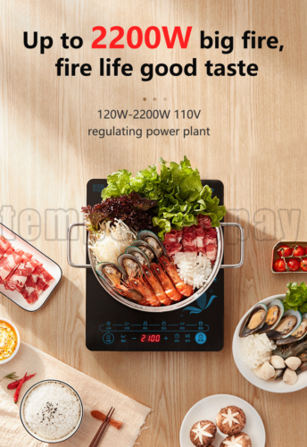 2200W Portable Induction Cooktop Countertop Single Cooker Burner Stove Hot Plate - Fresh Stock Dated January 2026