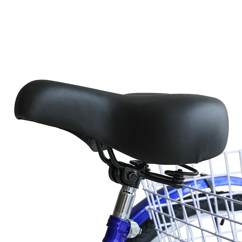 26''/24'' 1/7 Speed Adult Tricycle Trike Elegant 3-Wheel Bike w/ White Basket - Fresh Stock Dated January 2026