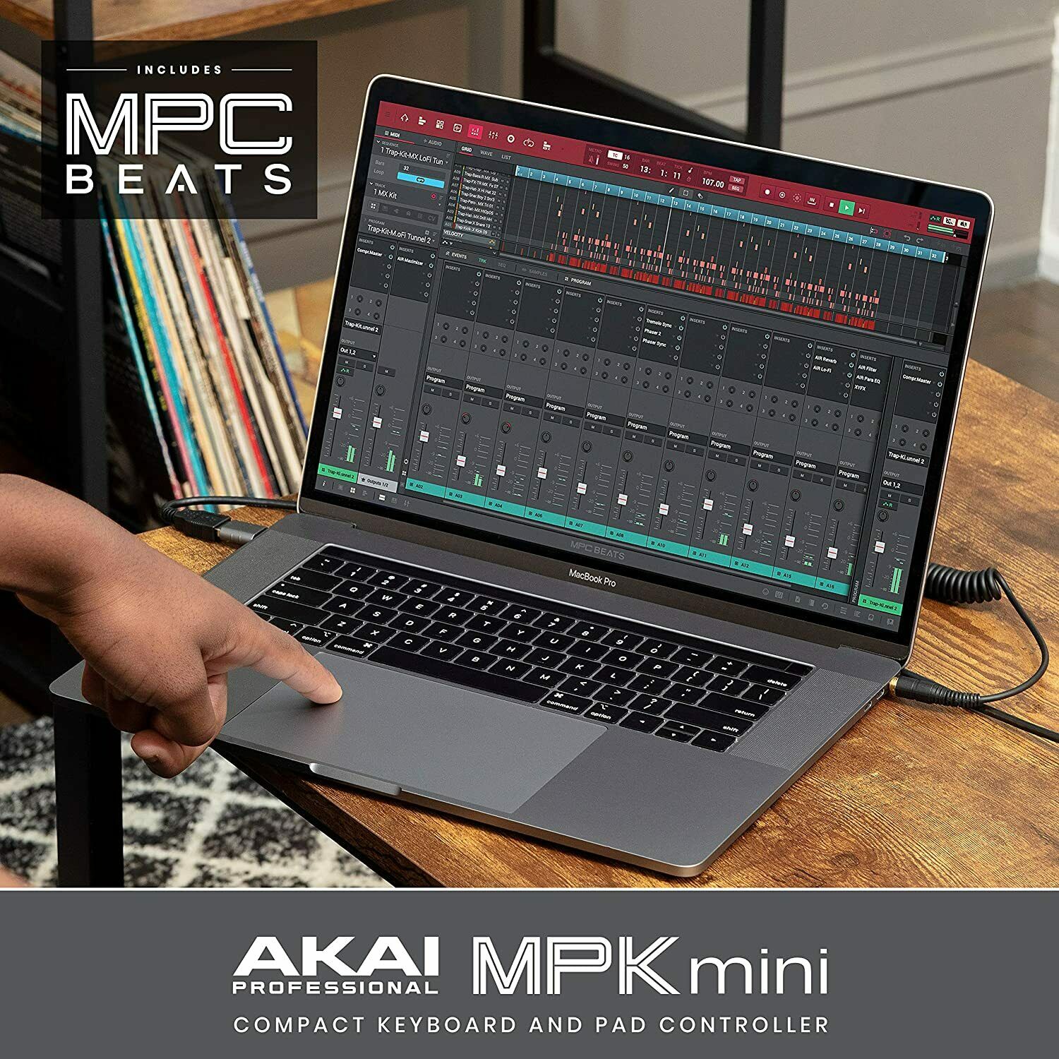 Akai Professional MPK Mini MKIII 25-Key MIDI Controller + USB 2.0 Hub & Cable - Fresh Stock Dated December 2025