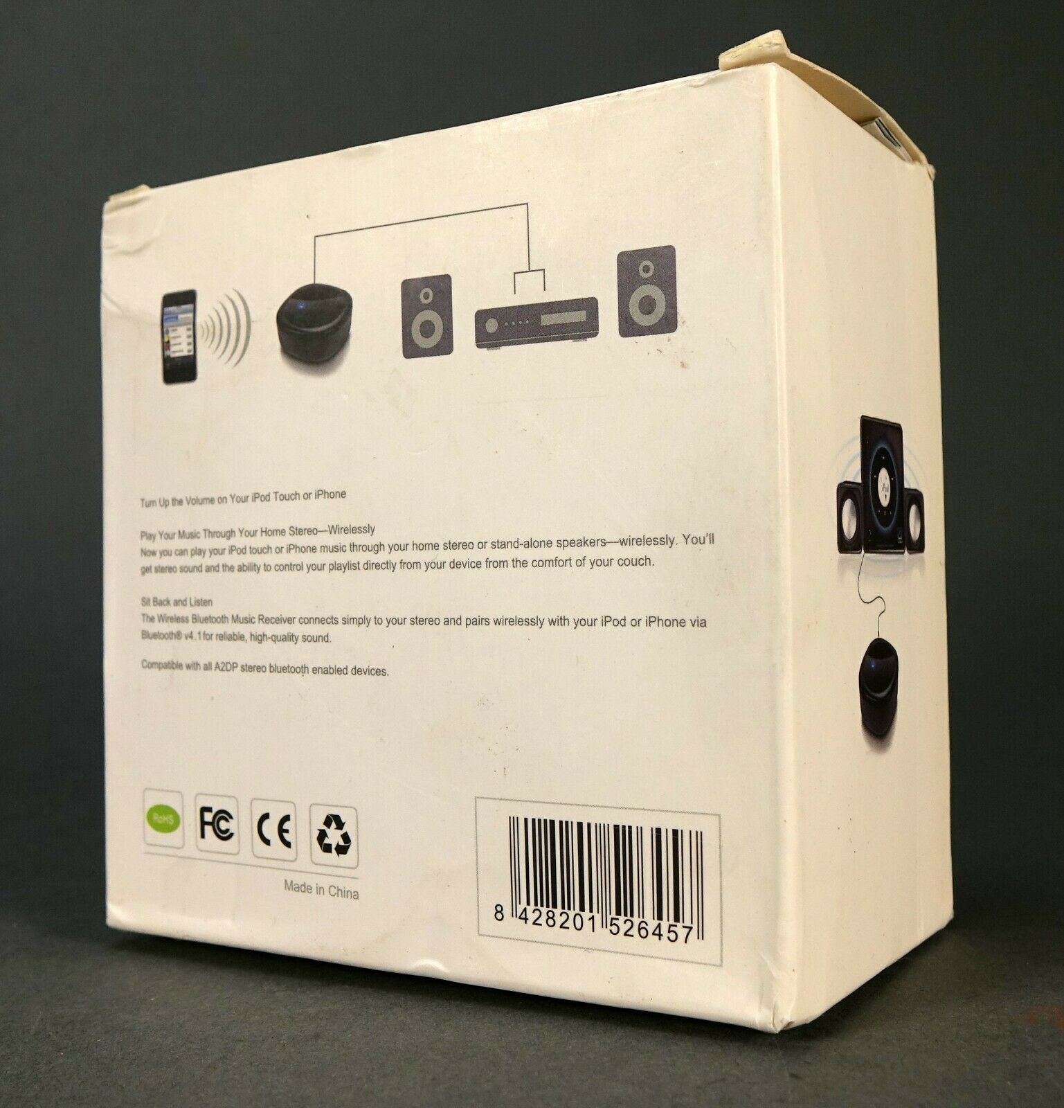 Bluetooth 4.1 Audio Stereo Music Receiver Adapter A2DP Compatible 3.5mm AUX - Fresh Stock Dated December 2025