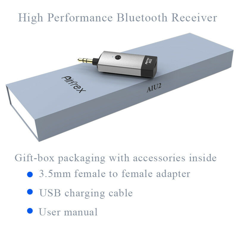 Airfrex Aluminum Bluetooth V4.1 Receiver with Amplifier and Bass Boost Feature - Fresh Stock Dated December 2025