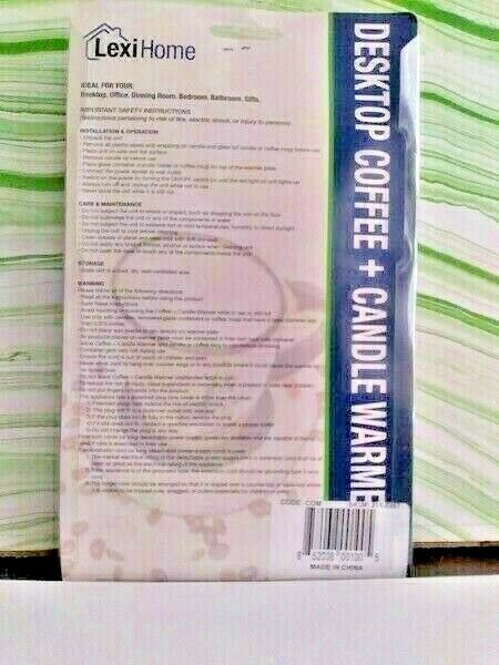 Lexi Home Desktop Coffee Tea Mug Candle Warmer - Fresh Stock Dated February 2026