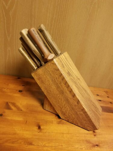 Vintage USA Chicago Cutlery 9 Pc. Piece Knife Set With Sharpener & Block - Fresh Stock Dated January 2026