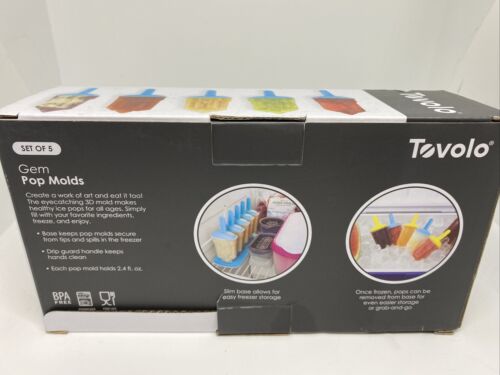 Tovolo Gem Pop Molds Set Of 4, Ice Cream Cone, Pop Molds. - Fresh Stock Dated February 2026