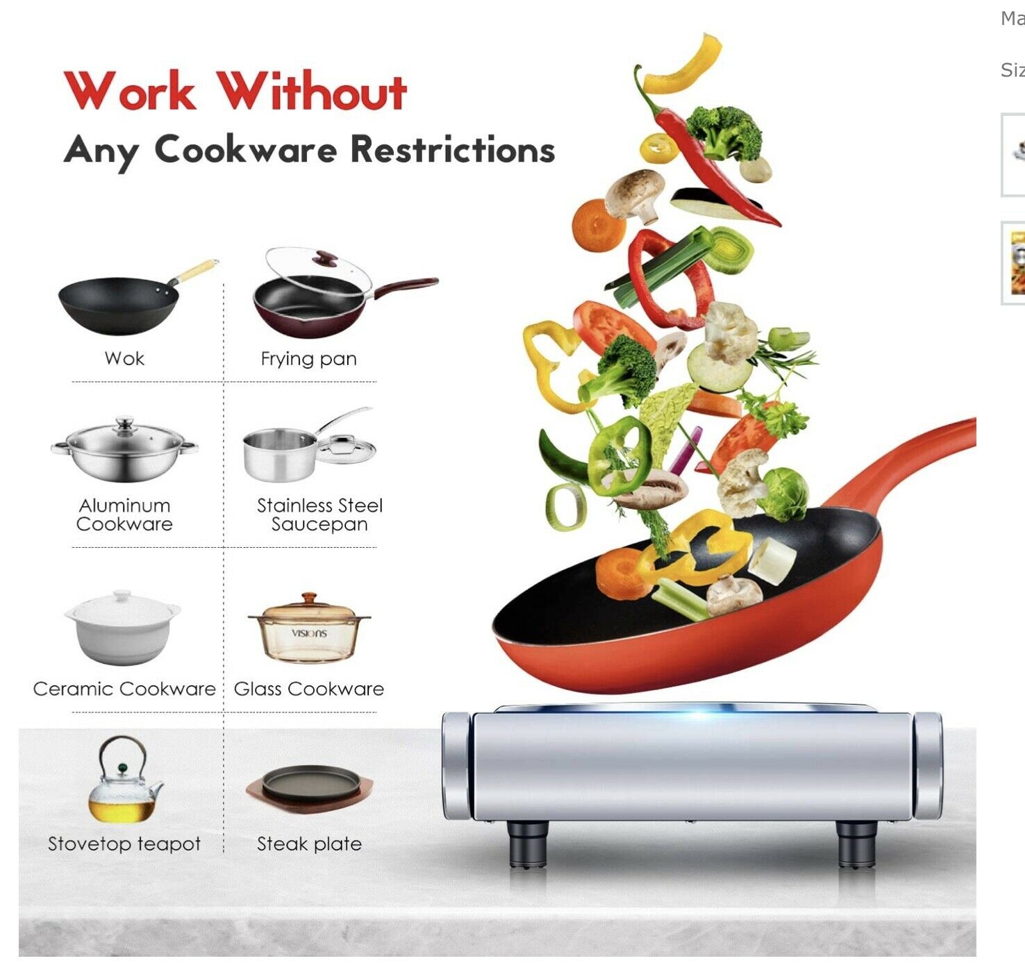 Techwood Double Infared Ceramic Cooktop, 1800W, Stainless Steel, Brand New - Fresh Stock Dated February 2026