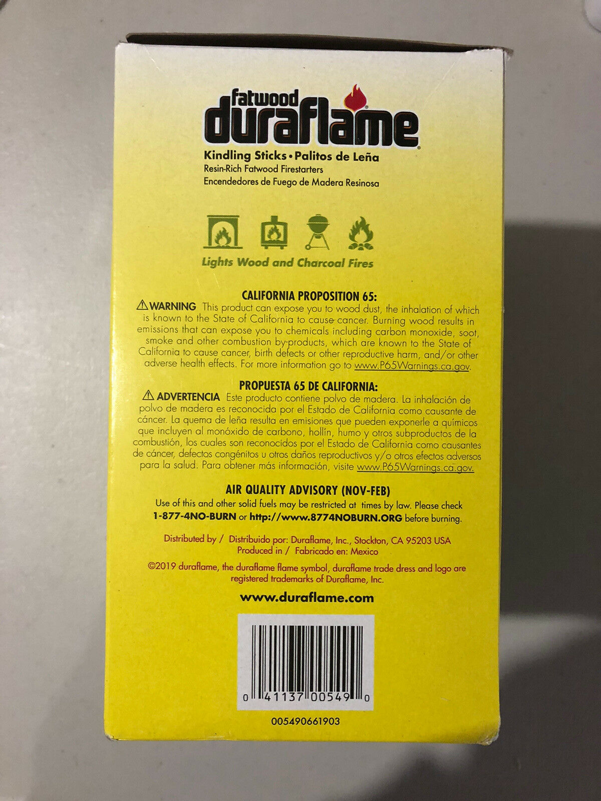 Duraflame Fatwood Kindling Sticks Resin-Rich Firelighters To Start Wood .125cuft - Fresh Stock Dated December 2025