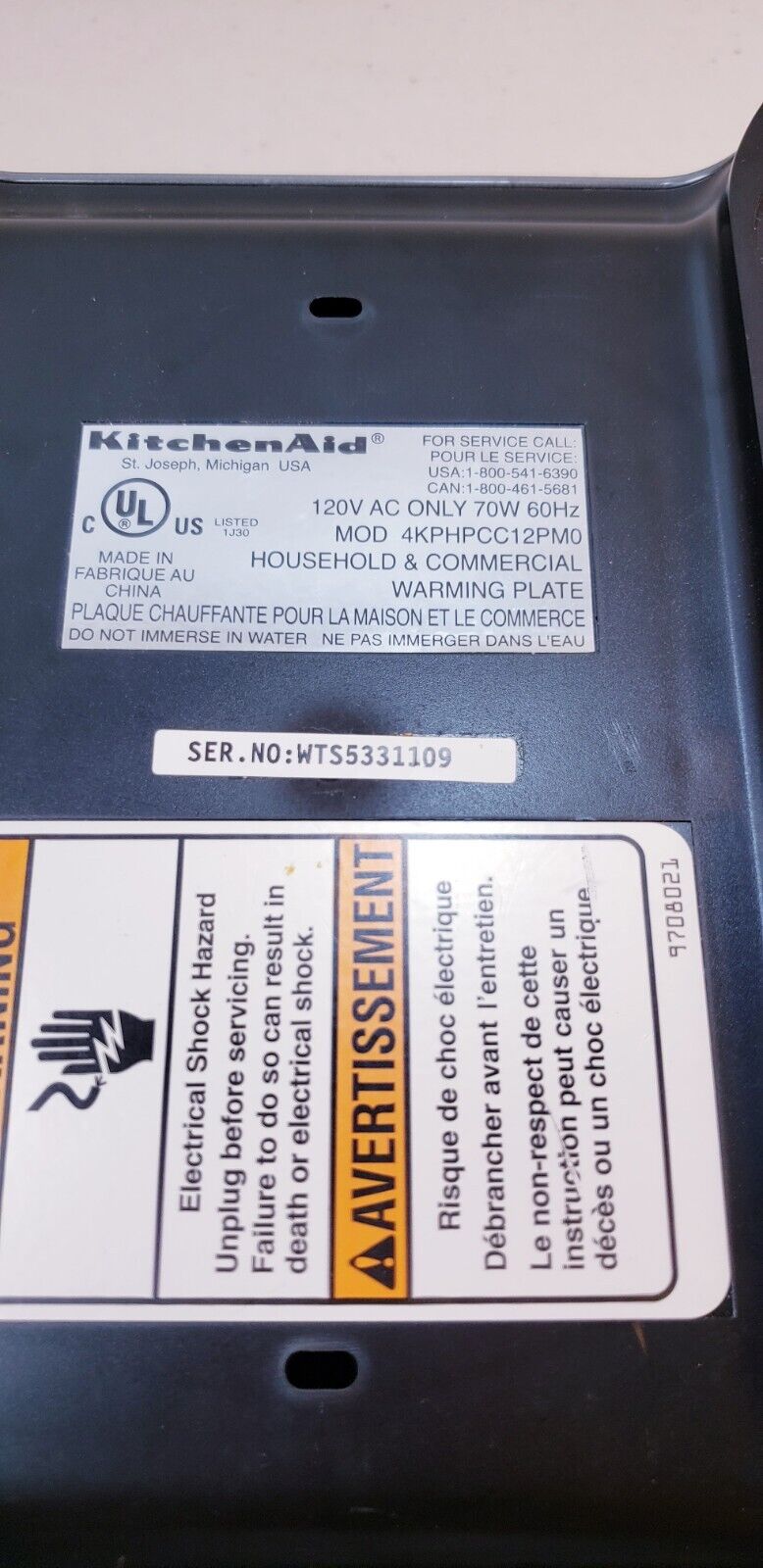 KitechenAid Electric Single Induction Cooker 4KPHPCC12PM0 TESTED - Fresh Stock Dated February 2026
