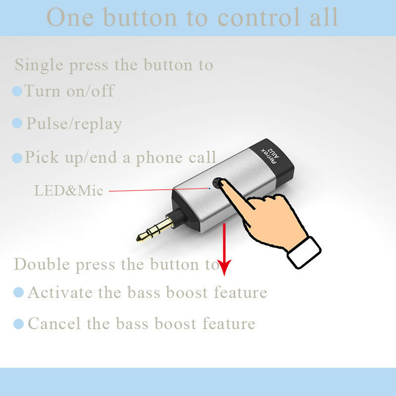Airfrex Aluminum Bluetooth V4.1 Receiver with Amplifier and Bass Boost Feature - Fresh Stock Dated December 2025