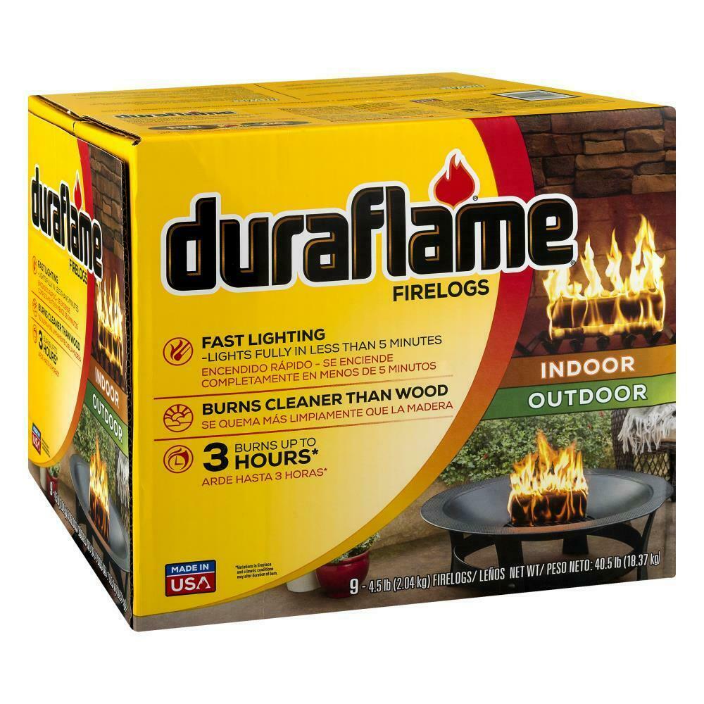 Duraflame Indoor/Outdoor 4.5-lb Fire Log (9-Pack) - Fresh Stock Dated January 2026
