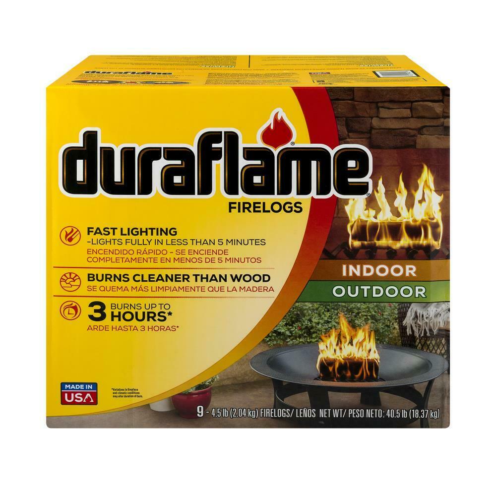 Duraflame Indoor/Outdoor 4.5-lb Fire Log (9-Pack) - Fresh Stock Dated January 2026
