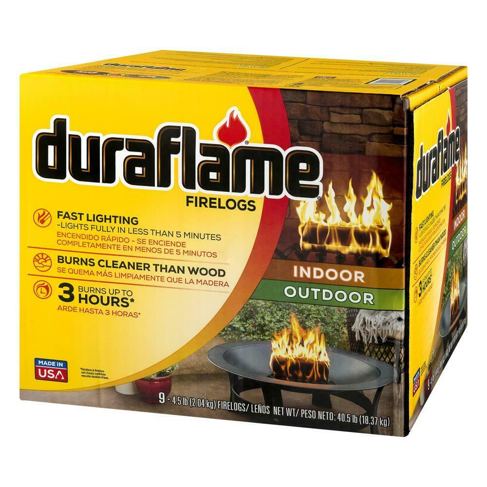 Duraflame Indoor/Outdoor 4.5-lb Fire Log (9-Pack) - Fresh Stock Dated January 2026