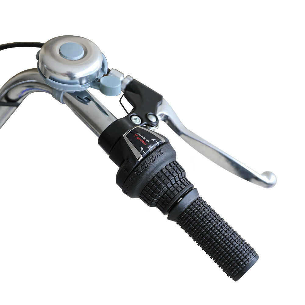 26''/24'' 1/7 Speed Adult Tricycle Trike Elegant 3-Wheel Bike w/ White Basket - Fresh Stock Dated January 2026