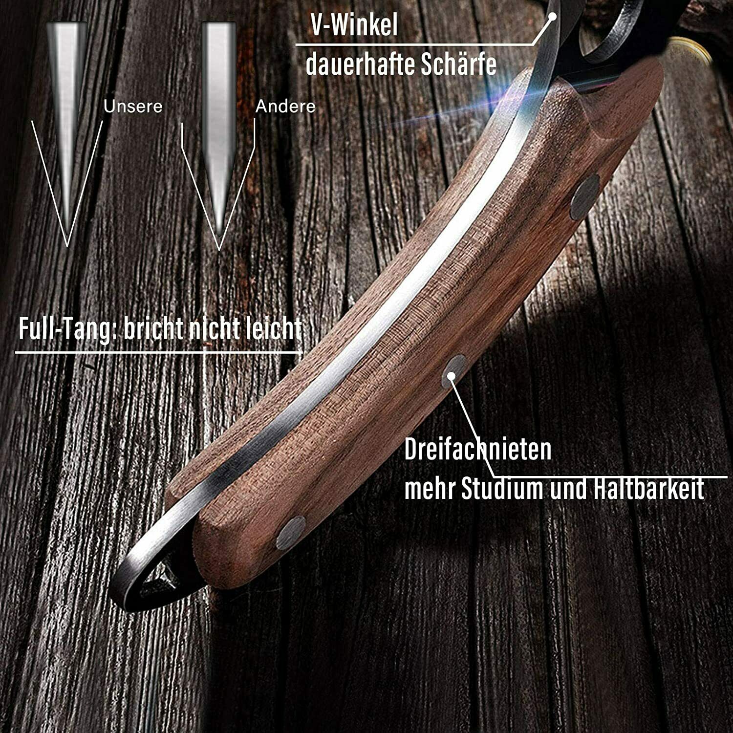 Butcher Knife Hand Forged Boning Knife with Sheath HighCarbon Steel Fillet Knife - Fresh Stock Dated January 2026