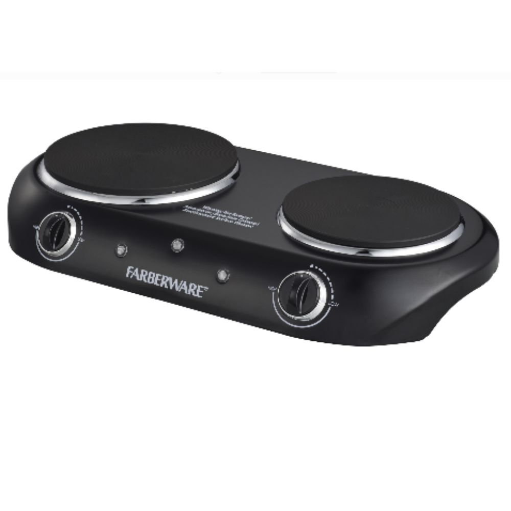 Electric Cooktop Burner 1800W Hot Plate Portable 2 Burners Kitchen Cooking, NEW - Fresh Stock Dated February 2026