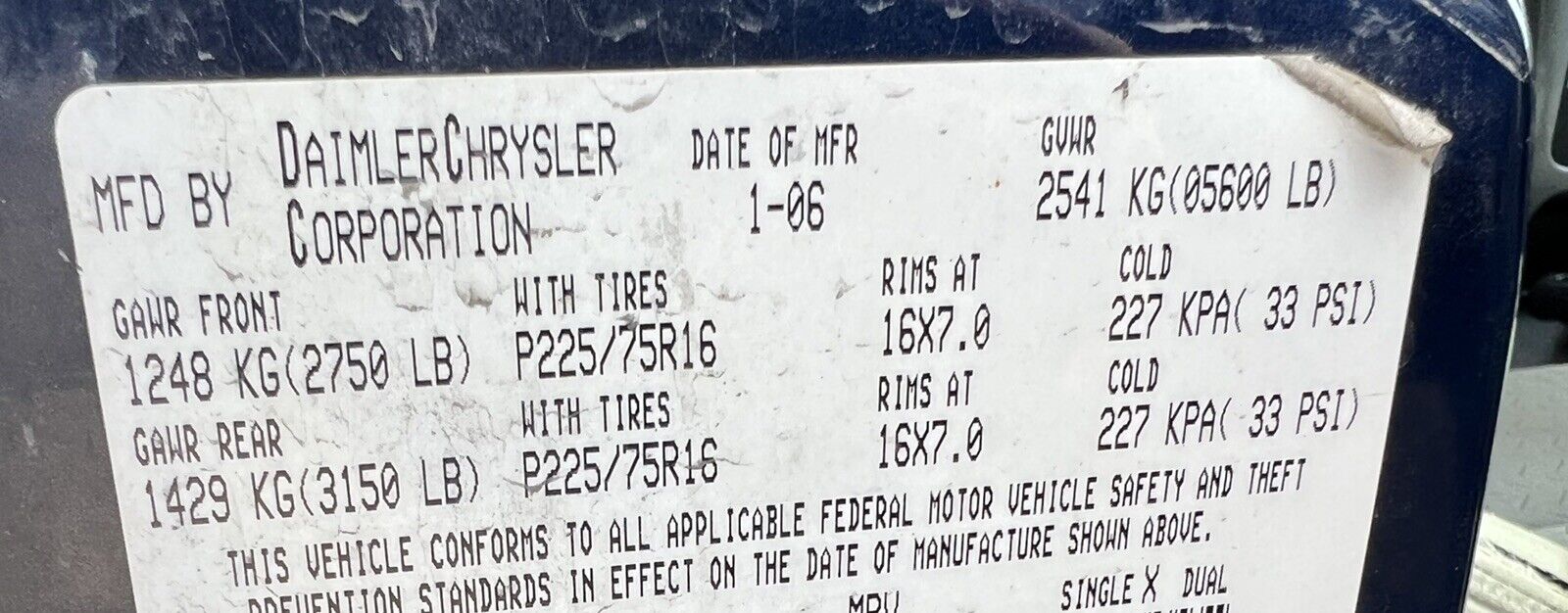 JEEP LIBERTY 3.7 4X4 MANUAL TRANSMISSION 97,000 MILES *FREE SHIPPING* 2006 ONLY - Fresh Stock Dated December 2025