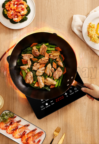 2200W Portable Induction Cooktop Countertop Single Cooker Burner Stove Hot Plate - Fresh Stock Dated January 2026