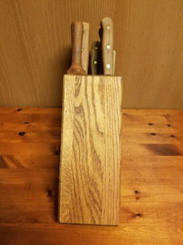 Vintage USA Chicago Cutlery 9 Pc. Piece Knife Set With Sharpener & Block - Fresh Stock Dated January 2026