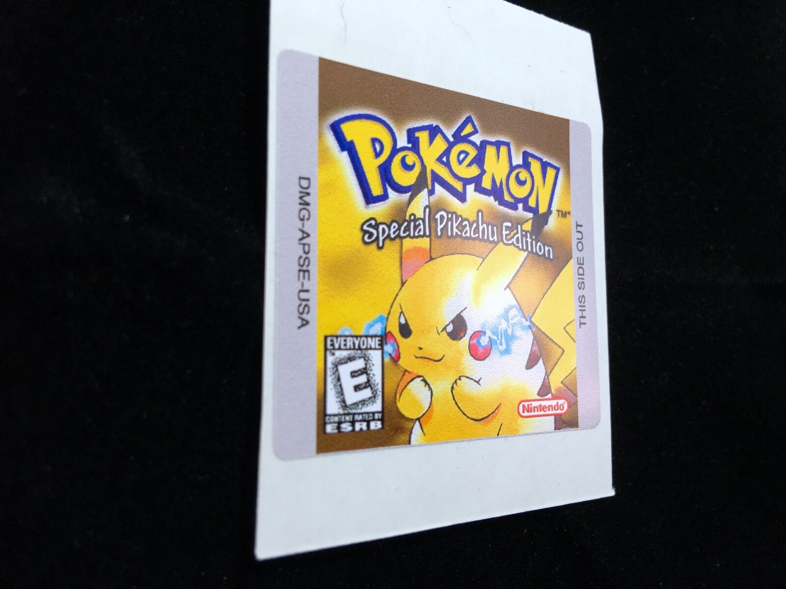 Pokemon Yellow Version Replacement Nintendo Gameboy Cartridge Label Sticker - Fresh Stock Dated February 2026