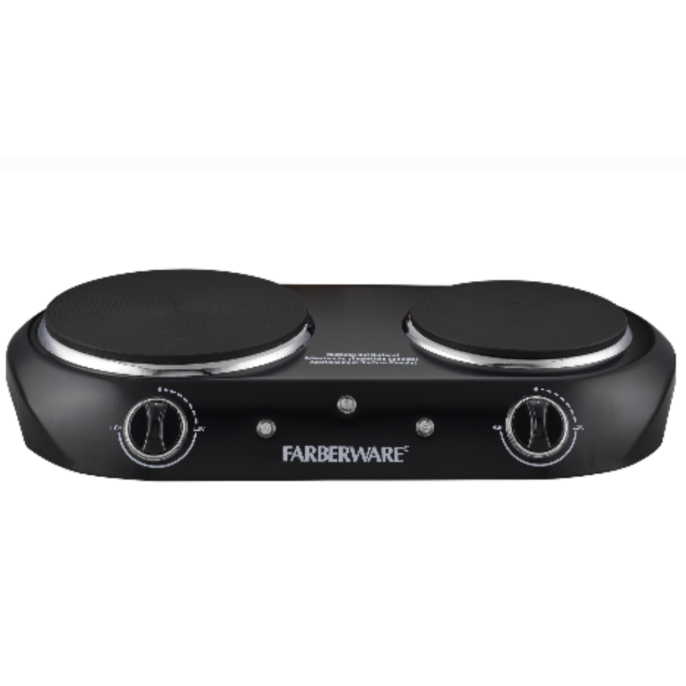 Electric Cooktop Burner 1800W Hot Plate Portable 2 Burners Kitchen Cooking, NEW - Fresh Stock Dated February 2026