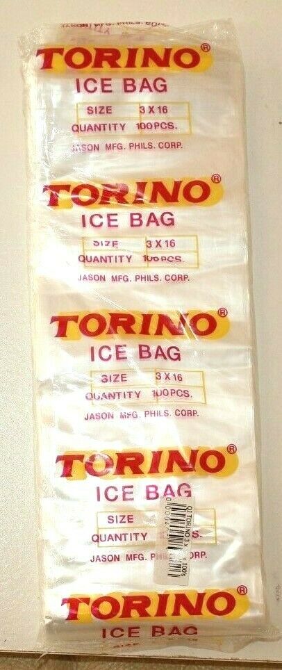TORINO ICE CANDY POPSICLE PLASTIC BAGS 3X16 100 PCS PHILIPPINES - Fresh Stock Dated February 2026