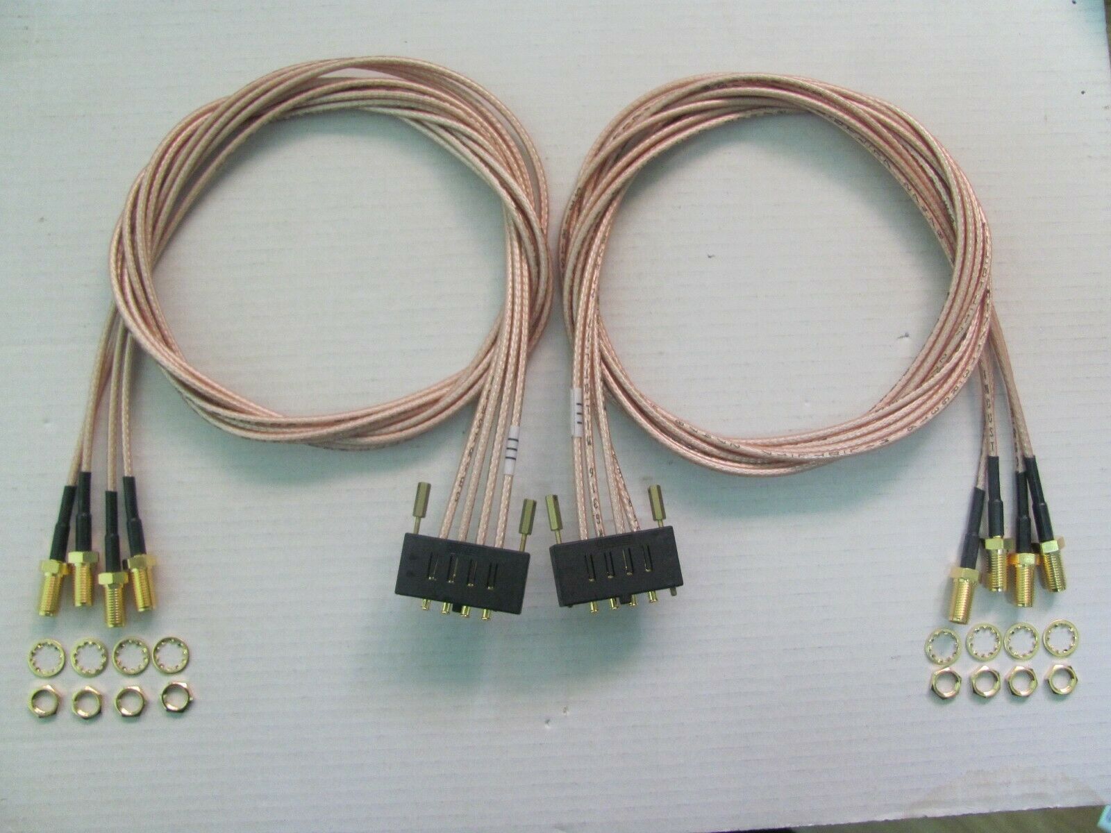 2x Samtec  Male MMCX to Female SMA Coaxial Cable Assembly, 100Cm Length, RG-316 - Fresh Stock Dated December 2025