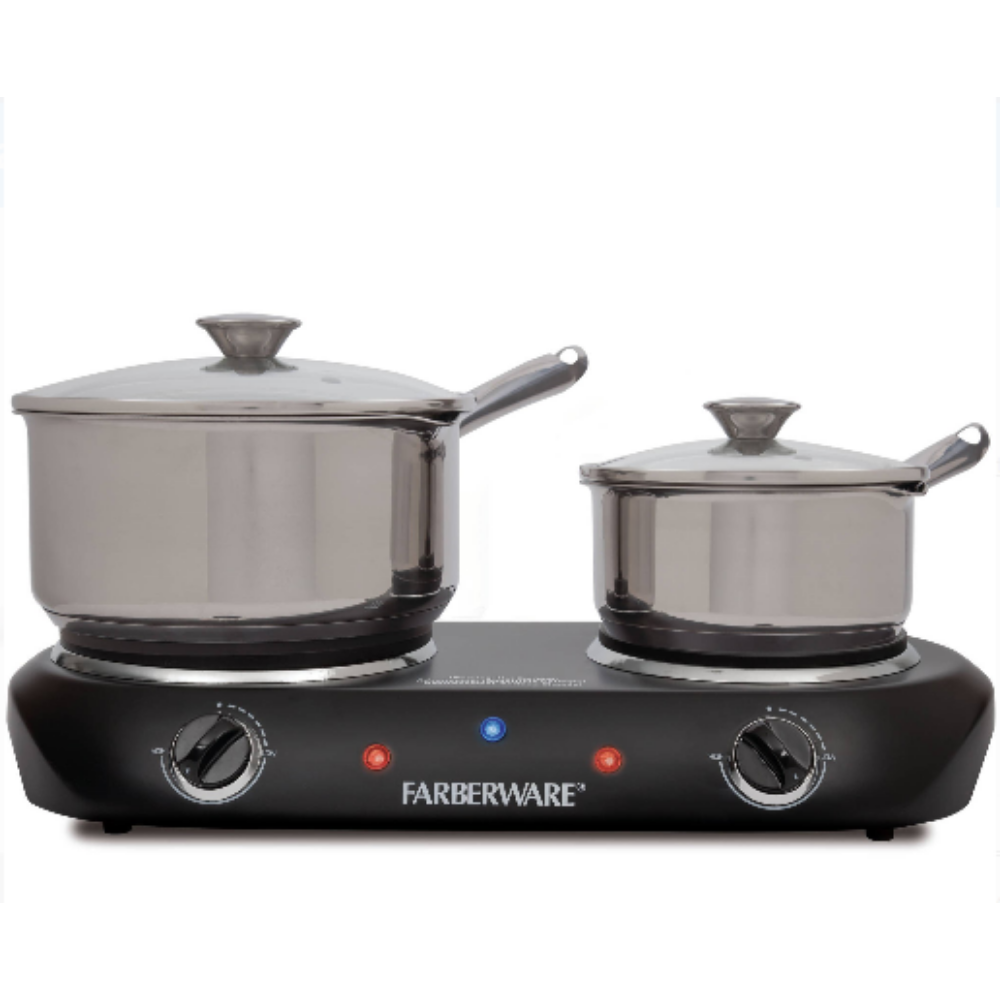 Electric Cooktop Burner 1800W Hot Plate Portable 2 Burners Kitchen Cooking, NEW - Fresh Stock Dated February 2026