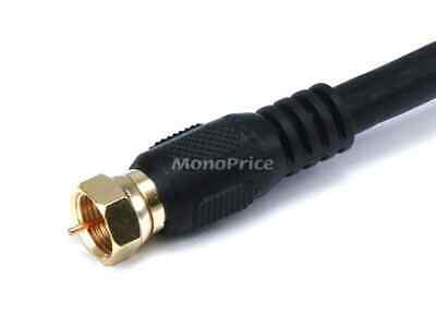 Monoprice 25ft RG6 (18AWG) 75Ohm, CL2 Coaxial Cable W/ F Type Connector - Black - Fresh Stock Dated December 2025