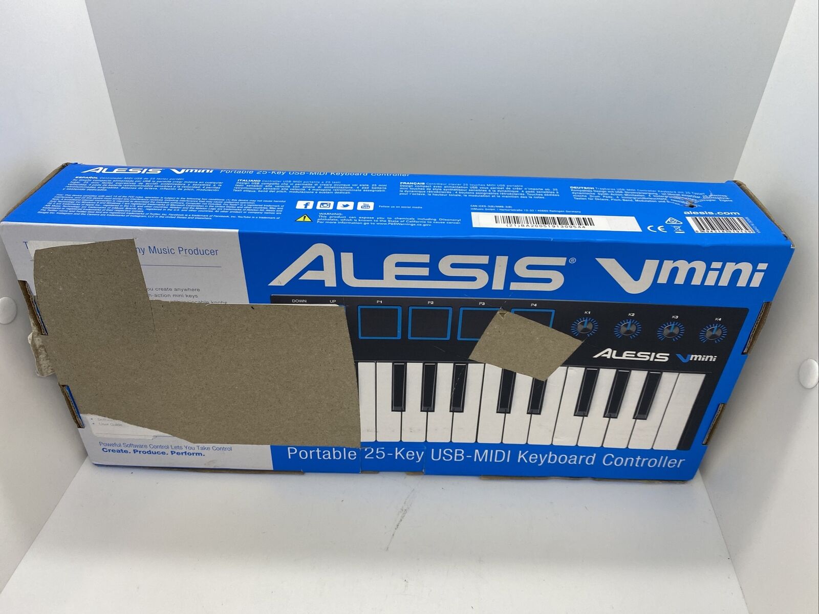 Alesis V-Mini - 25-Key USB MIDI Keyboard Controller - Fresh Stock Dated December 2025