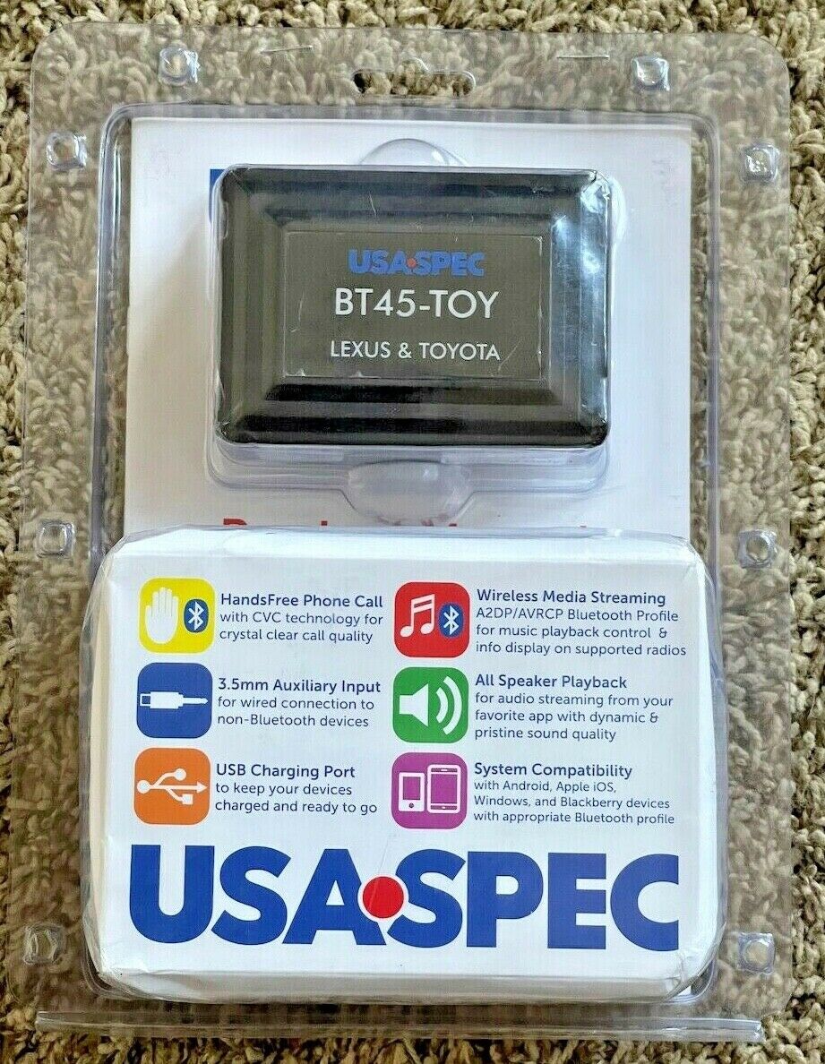 USA Spec BT45-TOY Bluetooth, Cell, Music Interface, AUX Input Kit Lexus & TOYOTA - Fresh Stock Dated January 2026