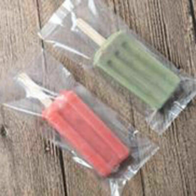 100x Plastic Ice Pop Bag Transpare Popsicle Hot Seal Ice Cream Pack Storage Tool - Fresh Stock Dated January 2026