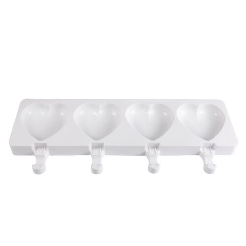 3 Pack 4 Cell Popsicle Molds Silicone DIY Frozen Juice Ice Cream Lolly Pop Mould - Fresh Stock Dated February 2026