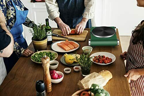 Cusimax Hot Plate for Cooking 1500W Electric Single Burner Portable Stove ,Green - Fresh Stock Dated February 2026