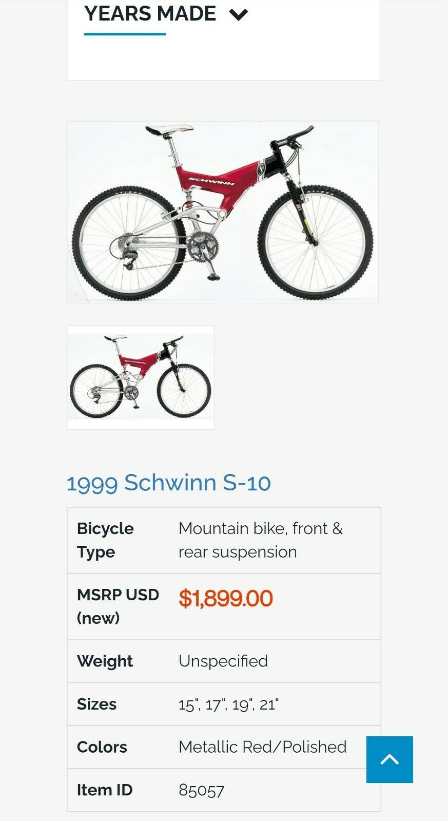 RARE All Original Schwinn S10 Carbon Fiber Full Suspension Sweet Spot Mtn Bike - Fresh Stock Dated December 2025